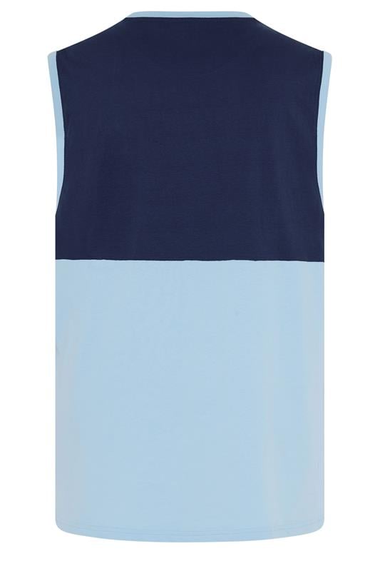 KAM Big & Tall Light Blue Palm Springs Vest Top | BadRhino 2