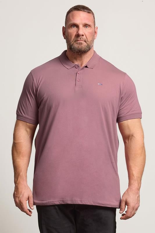 BadRhino Big & Tall Plum Purple Jersey Polo Shirt