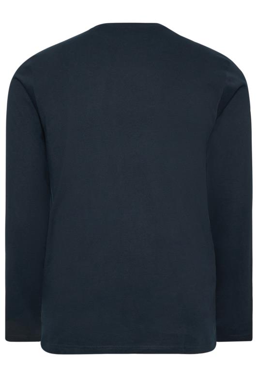 BadRhino Big & Tall Navy Extra Long Core Long Sleeve T-Shirt | BadRhino 4