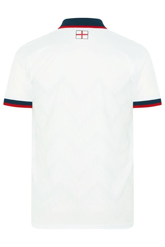 BadRhino Big & Tall White England Football Polo Shirt | BadRhino 8