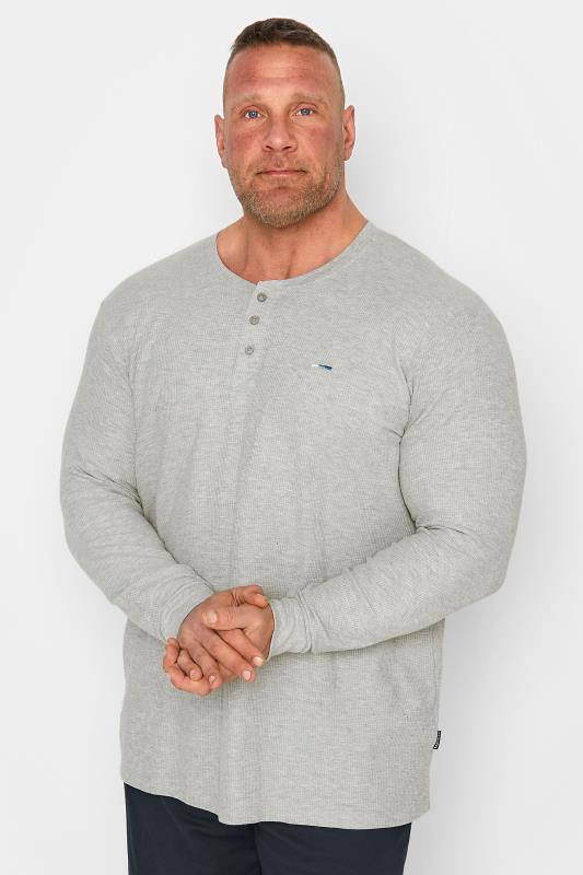 Men's  BadRhino Big & Tall Grey Waffle Lounge T-Shirt