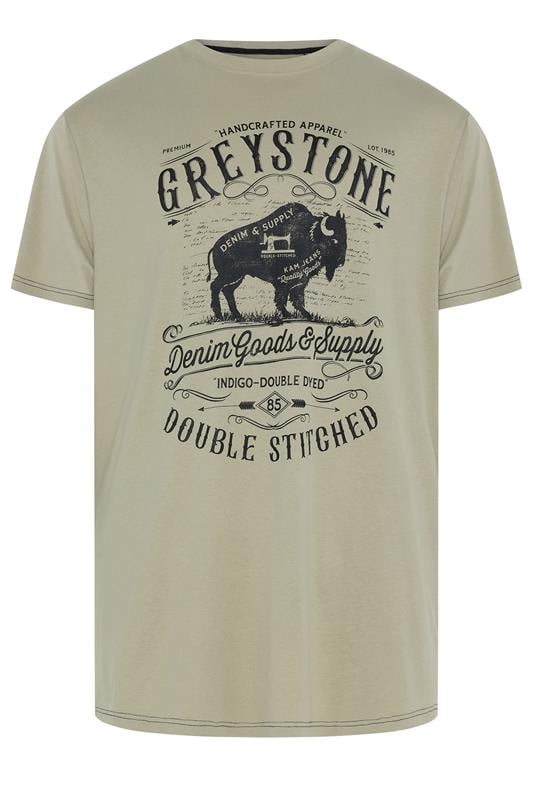  KAM Big & Tall Grey 'Greystone' Graphic Print T-Shirt