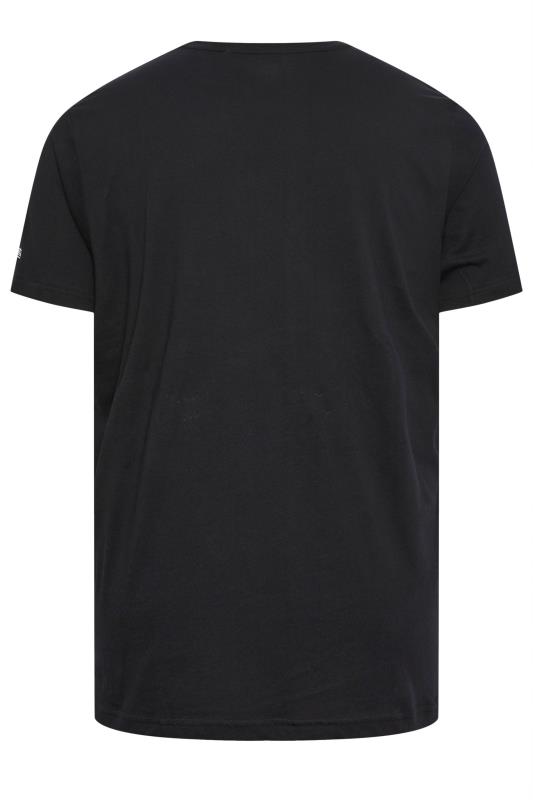 LAMBRETTA Big & Tall Black Checker Logo T-Shirt | BadRhino 3