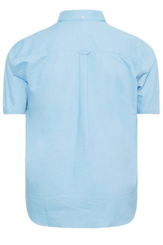 BadRhino Big & Tall Light Blue 2 PACK Short Sleeve Oxford Shirts | BadRhino 4