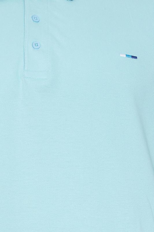 BadRhino Big & Tall Light Blue Tipped Polo Shirts | BadRhino 3