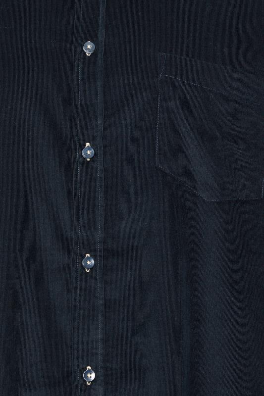 KAM Big & Tall Navy Blue Corduroy Shirt | BadRhino 3