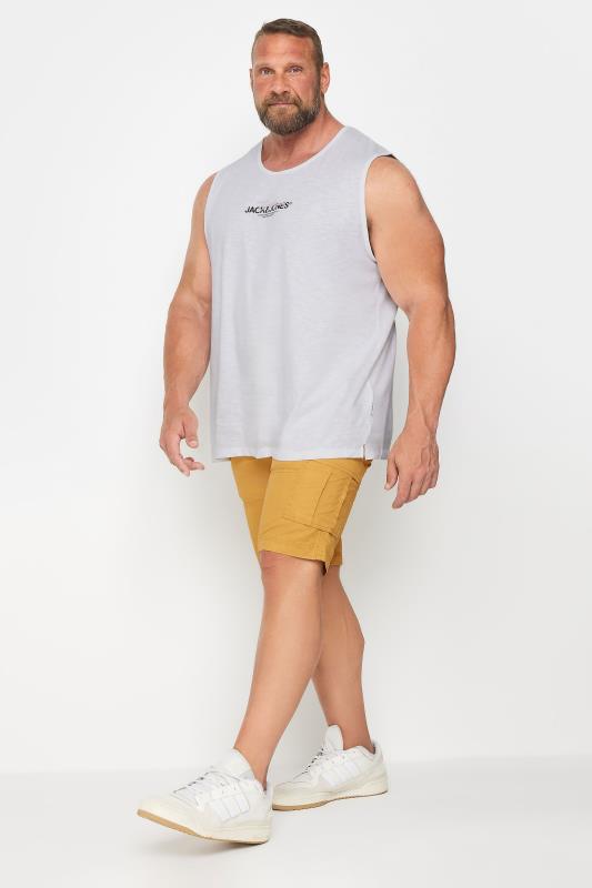 JACK & JONES Big & Tall Yellow Cargo Shorts | BadRhino 2