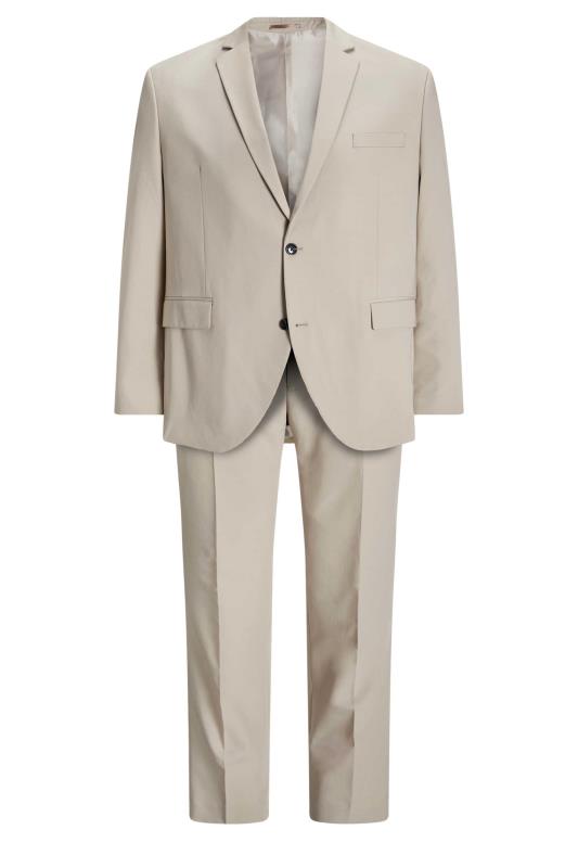 Men's  JACK & JONES Big & Tall Natural Beige Franco Suit