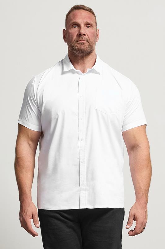 BadRhino Big & Tall White Short Sleeve Shirt | BadRhino 1