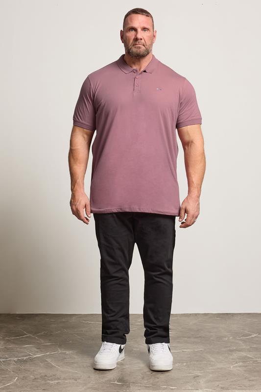 BadRhino Big & Tall Plum Purple Jersey Polo Shirt | BadRhino 2