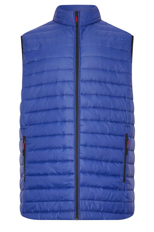 KAM Big & Tall Royal Blue Puffer Gilet | BadRhino 1