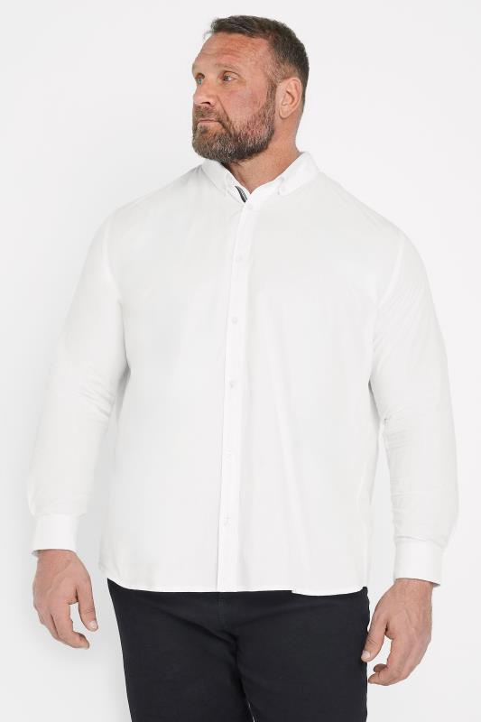 BadRhino Big & Tall 2 PACK White Long Sleeve Poplin Shirts | BadRhino 2