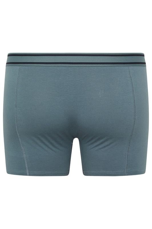 JACK & JONES Big & Tall 3 Pack Blue/Grey/Navy Blue Boxers | BadRhino 5