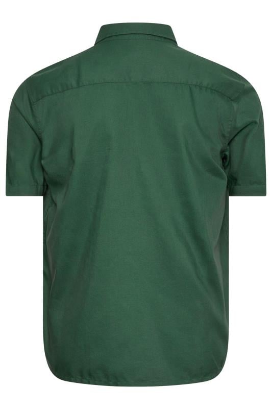 BadRhino Big & Tall Dark Green Short Sleeve Oxford Shirt | BadRhino 5