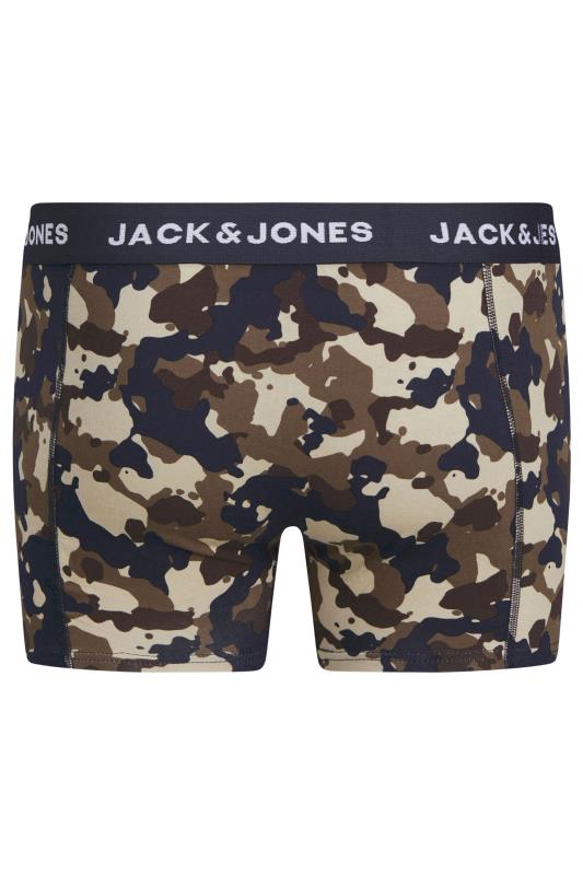 JACK & JONES Big & Tall 3 PACK Navy & Camo Print Trunks | BadRhino 4