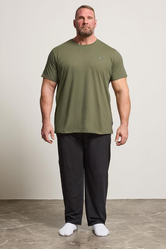 Men's  BadRhino Big & Tall Olive Green Lounge Trouser & T-Shirt Set