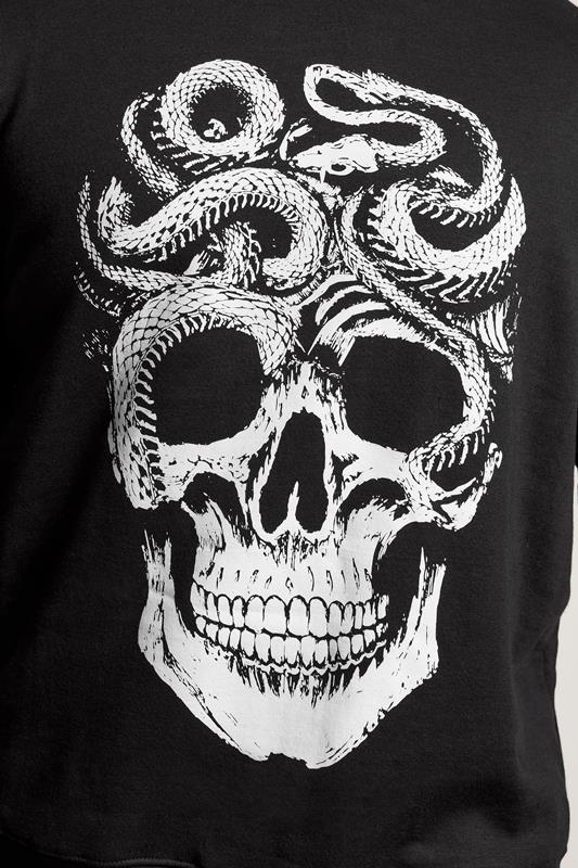 BadRhino Big & Tall Black Skull & Snake Graphic Sweatshirt | BadRhino 4