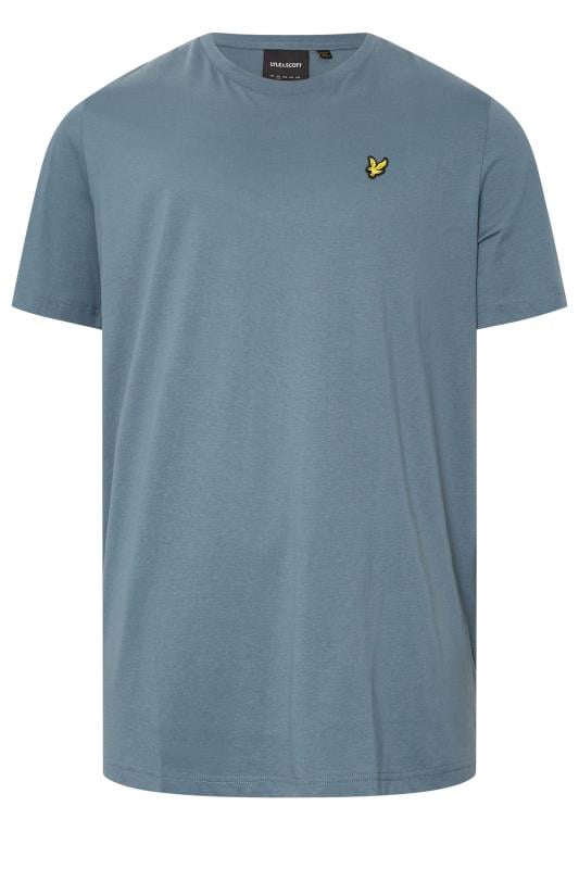 LYLE & SCOTT Big & Tall Blue Plain T-Shirt | BadRhino 1