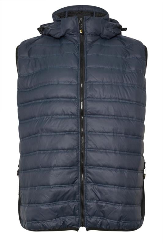 KAM Big & Tall Navy Blue Quilted Gilet | BadRhino 1