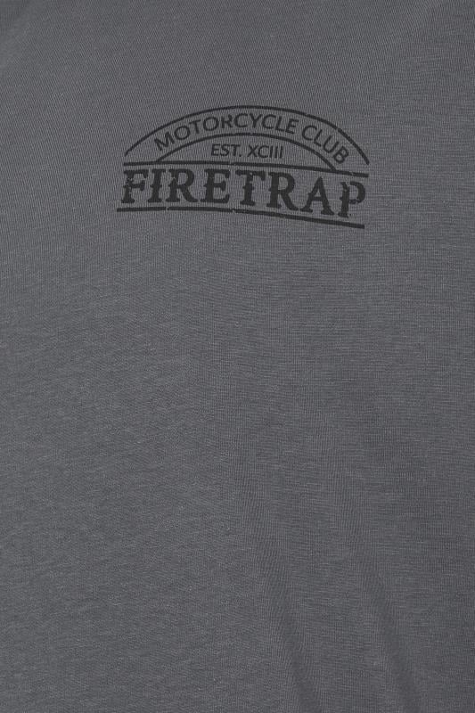 FIRETRAP Big & Tall Grey Storm Skull Print T-Shirt | BadRhino 3