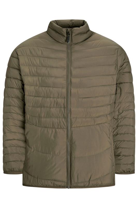 JACK & JONES Brown Collared Puffer Jacket | BadRhino 1