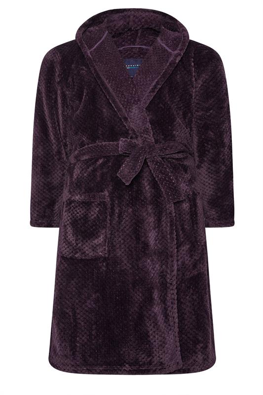 BadRhino Big & Tall Purple Textured Dressing Gown | BadRhino 1