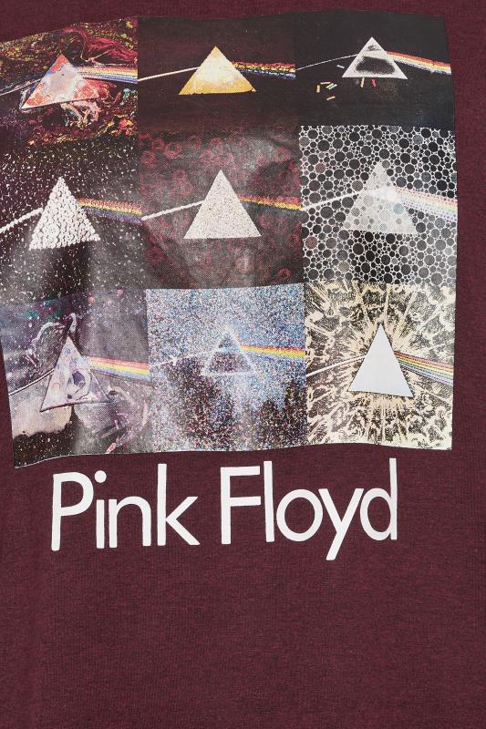 D555 Big & Tall Burgundy Red Official 'Pink Floyd' Graphic Print T-Shirt | BadRhino 3