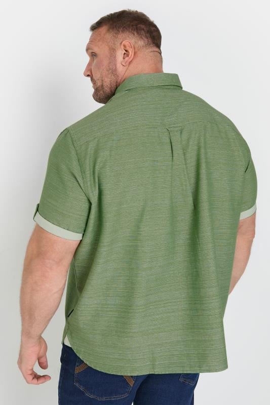 BadRhino Big & Tall Khaki Green Slub Shirt | BadRhino 2