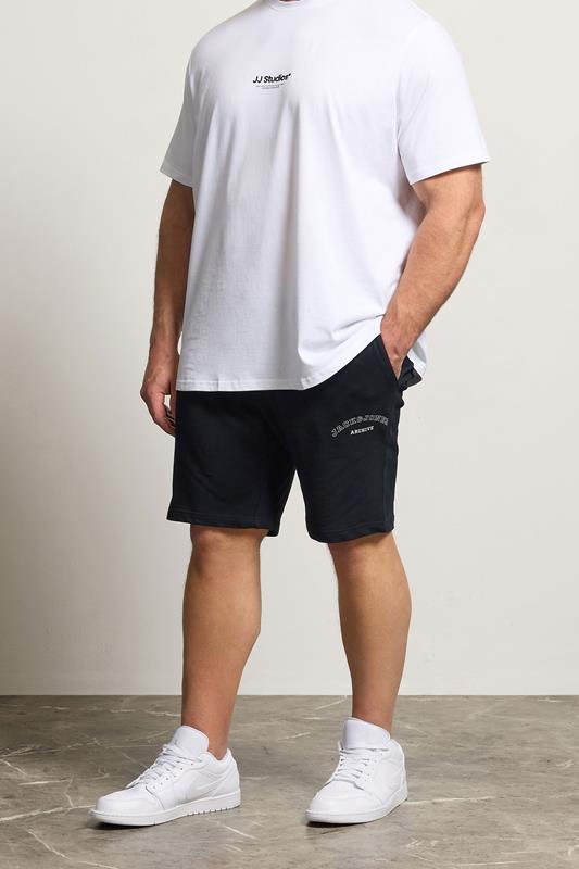  JACK & JONES Big & Tall Black Sweat Shorts