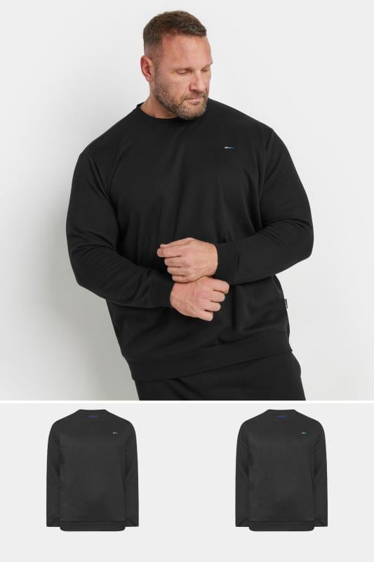 BadRhino Big & Tall 2 PACK Black Core Sweatshirts | BadRhino 1