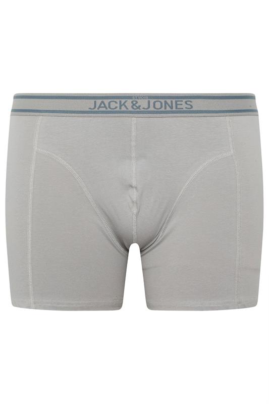 JACK & JONES Big & Tall 3 Pack Blue/Grey/Navy Blue Boxers | BadRhino 3