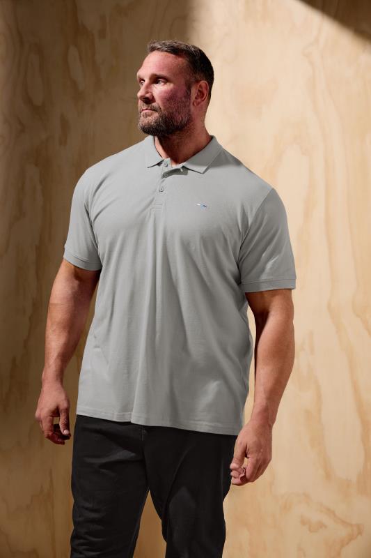 BadRhino Big & Tall Grey Polo Shirt | BadRhino 1