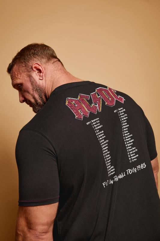 Men's  D555 Big & Tall Black 'ACDC' Logo Graphic T-Shirt