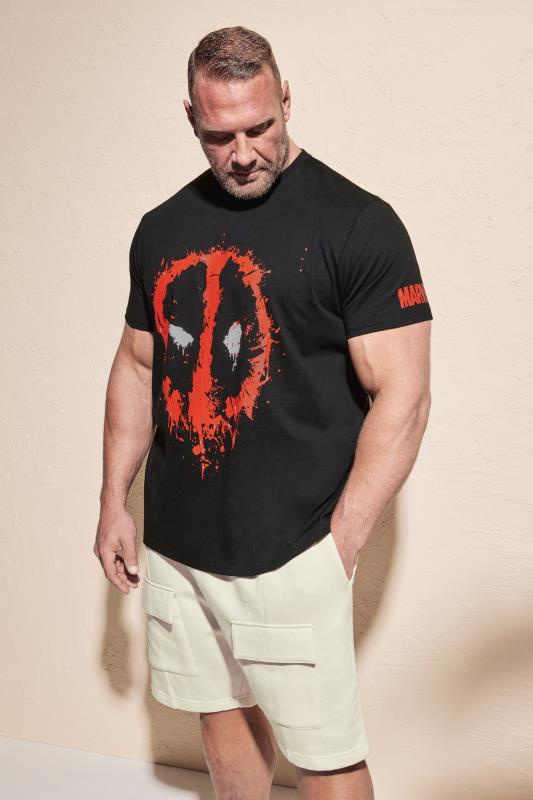 BadRhino Big & Tall Black Deadpool T-Shirt | BadRhino 1