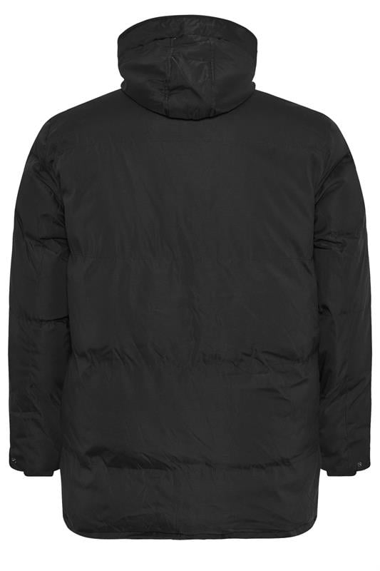 D555 Big & Tall Black Quilted Padded Jacket | BadRhino 2