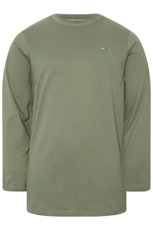 BadRhino Big & Tall Sage Green Extra Long Core Long Sleeve T-Shirt | BadRhino 1