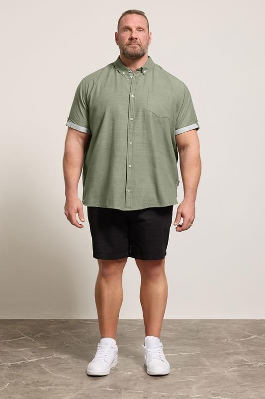 BadRhino Big & Tall Green Short Sleeve Slub Shirt | BadRhino 2