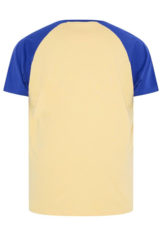 KAM Big & Tall Yellow 'Hawaii Surf' Raglan T-Shirt | BadRhino 2