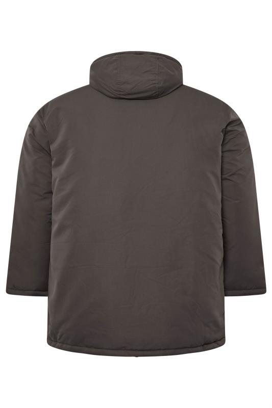 JACK & JONES Big & Tall Brown Hooded Parka Jacket | BadRhino 4