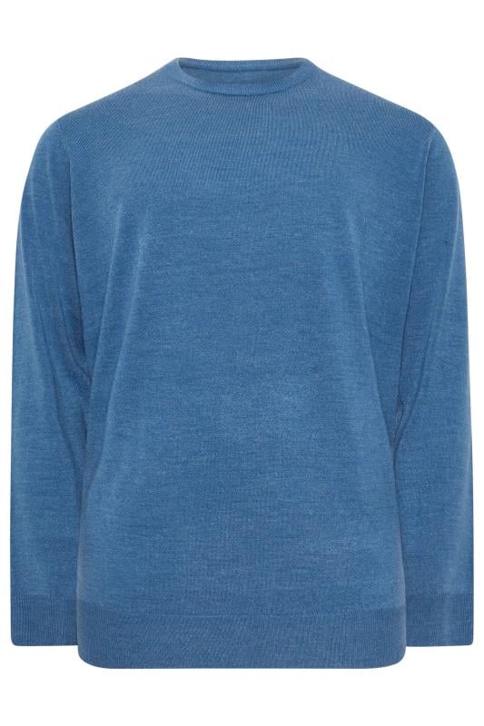 BadRhino Big & Tall Blue Crew Neck Jumper | BadRhino 4