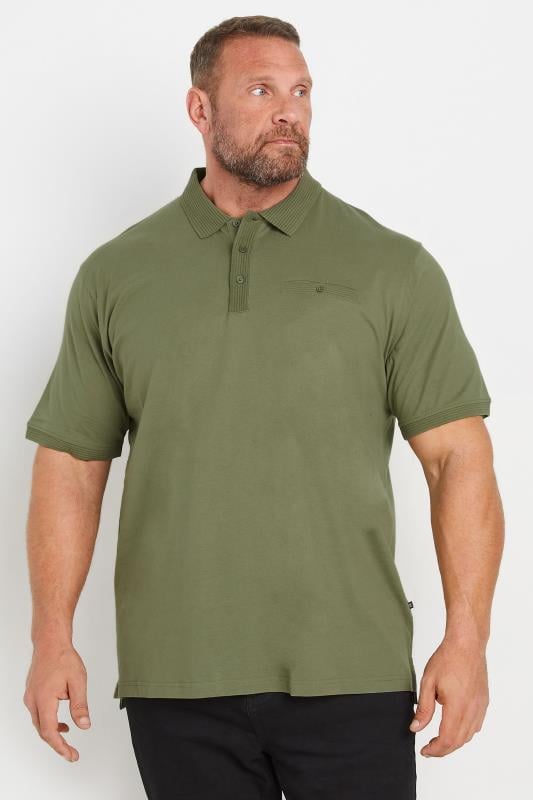 KAM Big & Tall Sage Green Polo Shirt | BadRhino 1