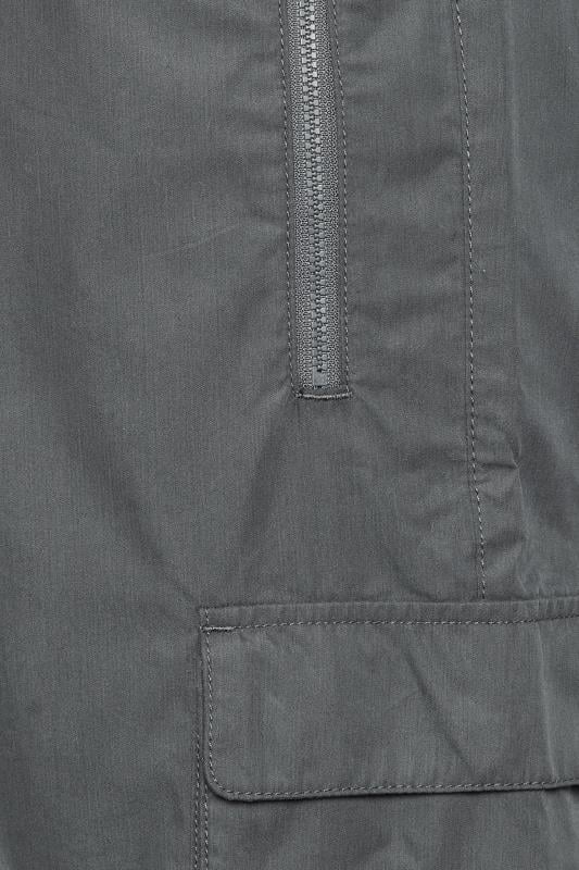 BadRhino Big & Tall Charcoal Grey Crinkle Nylon Cargo Shorts | BadRhino 3