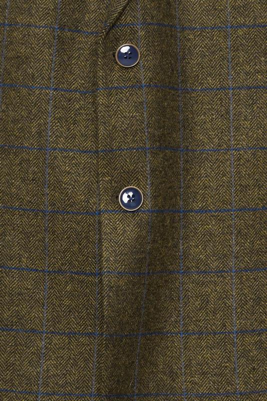 BadRhino Big & Tall Brown Tweed Checked Suit Jacket | BadRhino 5