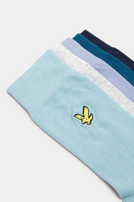 LYLE & SCOTT 5 PACK Blue Ankle Socks | BadRhino 2