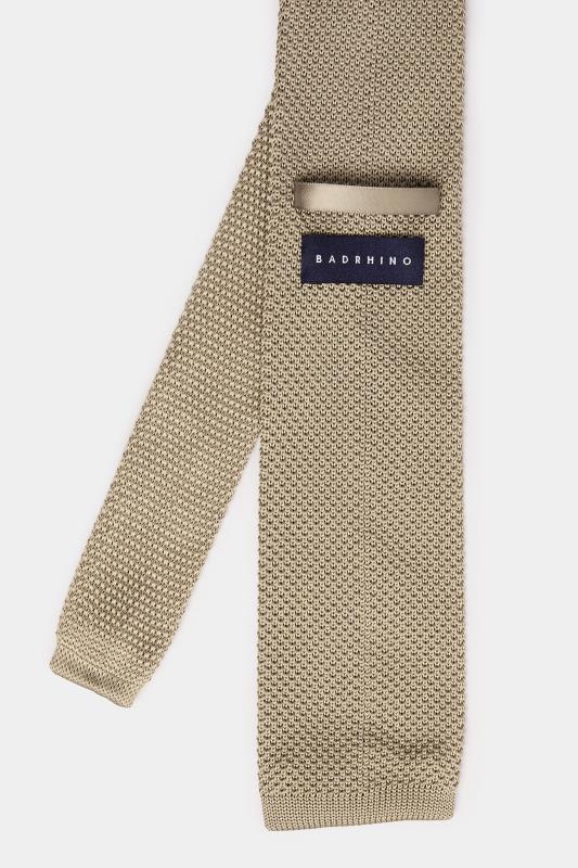 BadRhino Sand Brown Knitted Tie | BadRhino 3