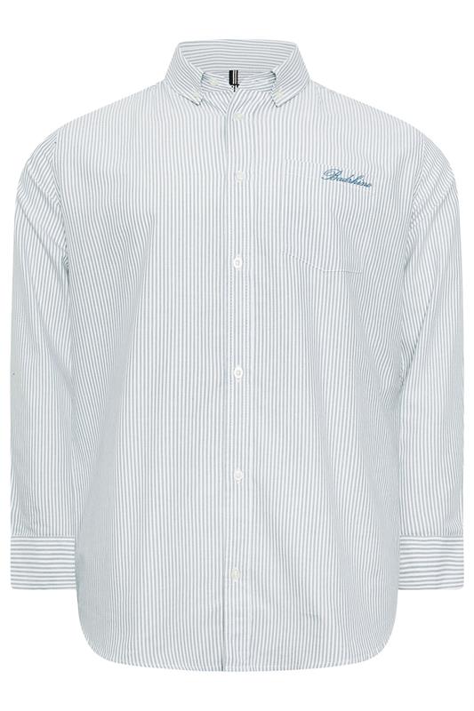 Men's  BadRhino Big & Tall Blue Stripe Long Sleeve Oxford Shirt
