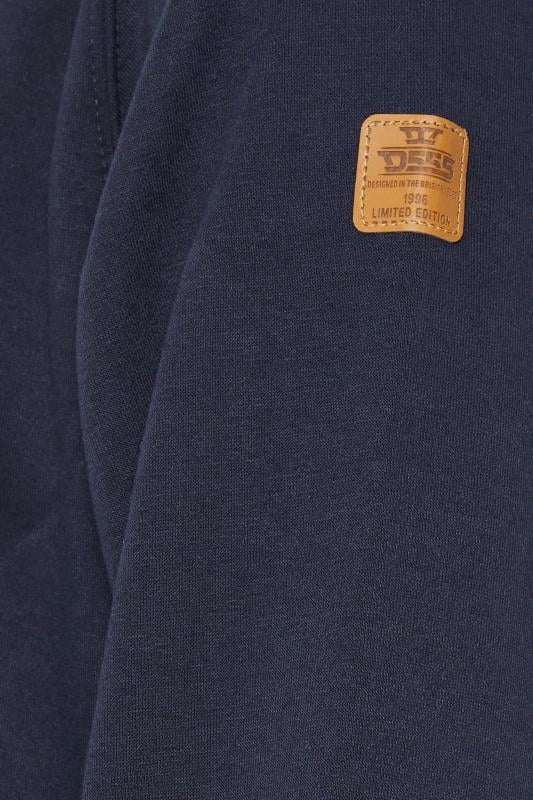 D555 Big & Tall Navy Blue Zip Through Fleece | BadRhino 2