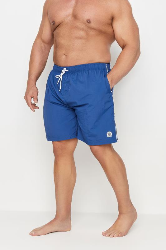 Men's  D555 Royal Blue Full Length Swim Shorts