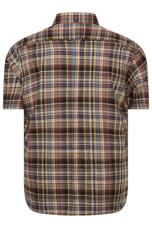 BEN SHERMAN Big & Tall Blue Gradient Check Shirt | BadRhino 4