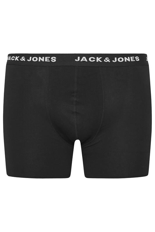 JACK & JONES Big & Tall 7 PACK Black Branded Boxers | BadRhino  2